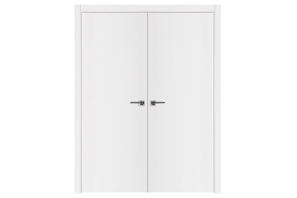 Nova Glam G-Pro 001 Soft White Laminated Modern Interior Door - Double Door