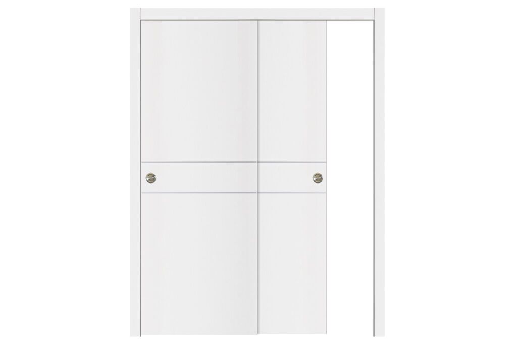Nova Glam G-Pro 008 Soft White Laminated Modern Interior Door - Bypass Door