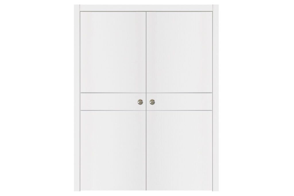 Nova Glam G-Pro 008 Soft White Laminated Modern Interior Door - Double Pocket