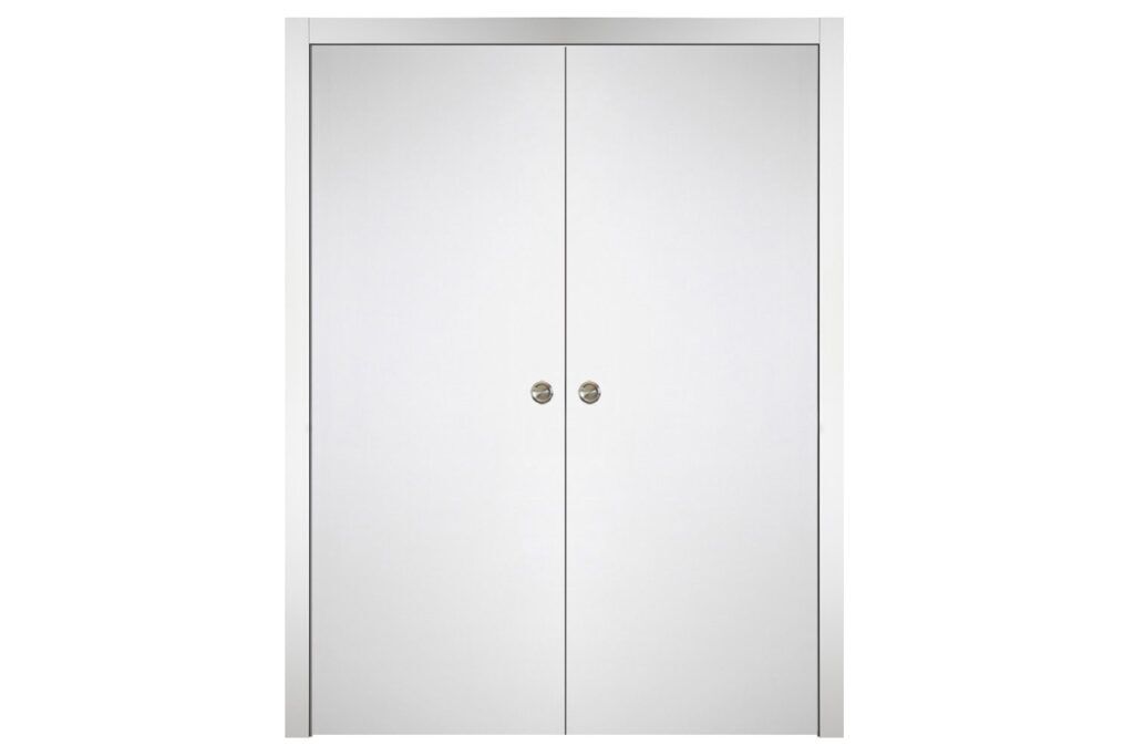 Nova Italia Flush 01 Alaskan White Laminate Interior Door - Double Pocket