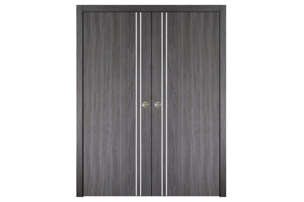 Nova Italia Flush 02 Swiss Elm Laminate Interior Door - Double Pocket