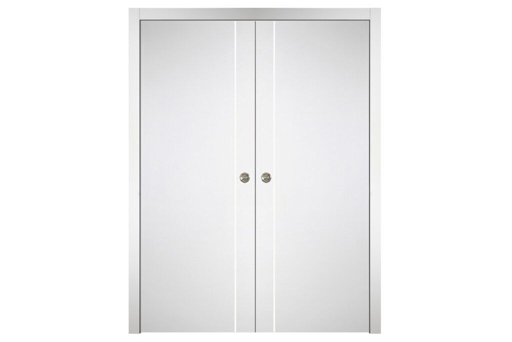 Nova Italia Flush 03 Alaskan White Laminate Interior Door - Double Pocket