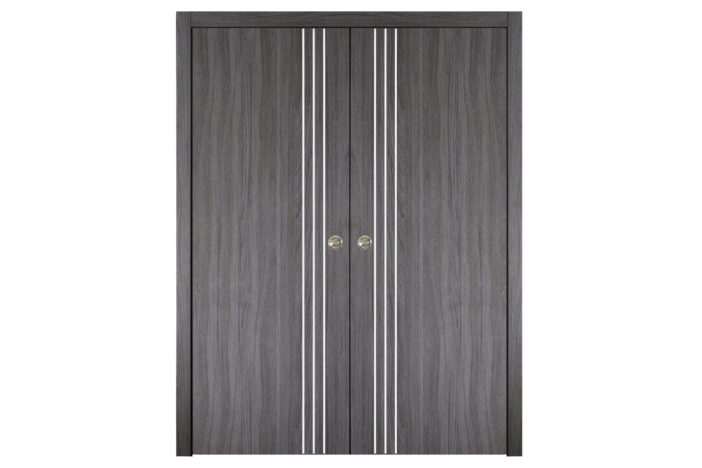 Nova Italia Flush 04 Swiss Elm Laminate Interior Door - Double Pocket
