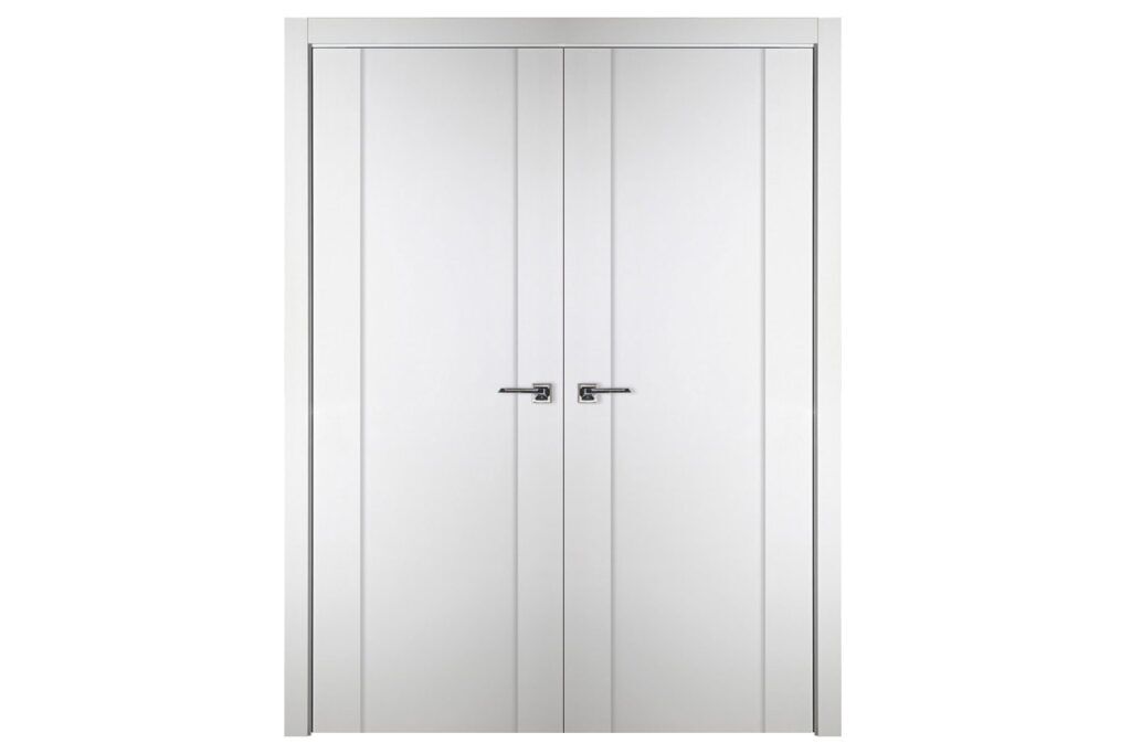 Nova Italia Stile 01 Alaskan White Laminate Interior Door - Double Door