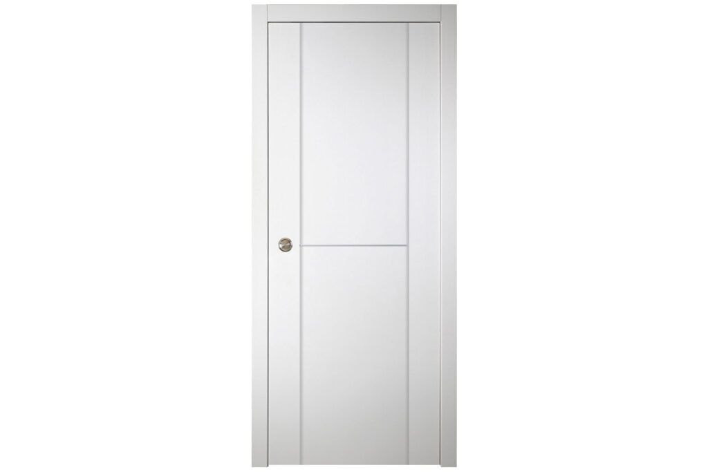Nova Italia Stile 1H Alaskan White Laminate Interior Door - Single Pocket