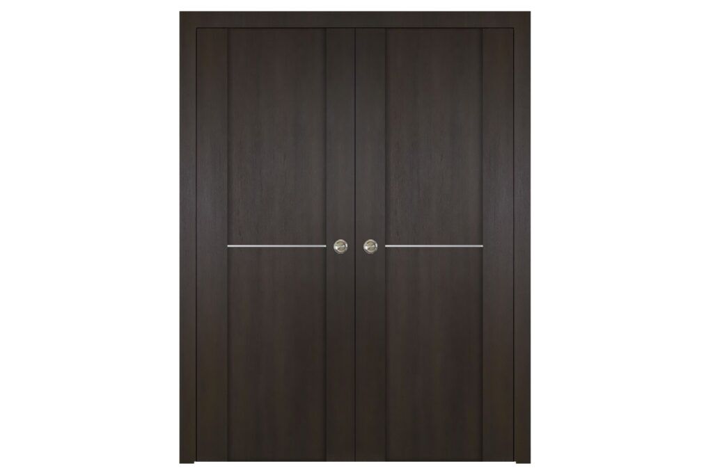 Nova Italia Stile 1H Premium Wenge Laminate Interior Door - Double Pocket