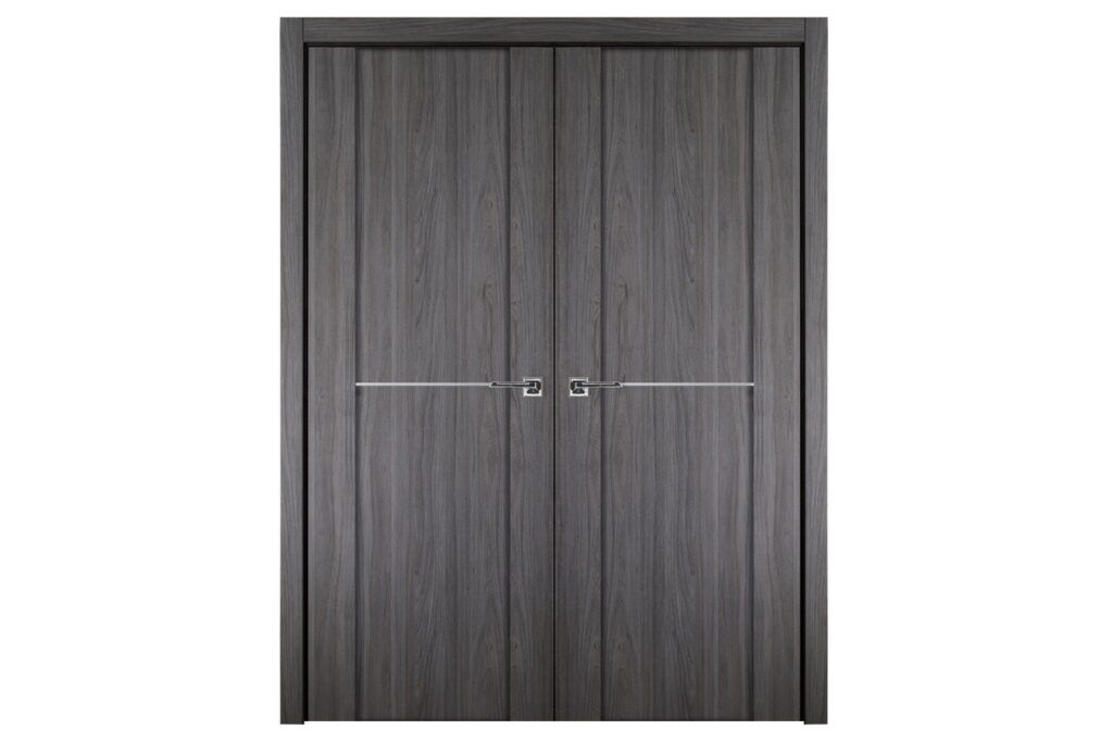 Nova Italia Stile 1H Swiss Elm Laminate Interior Door - Double Door