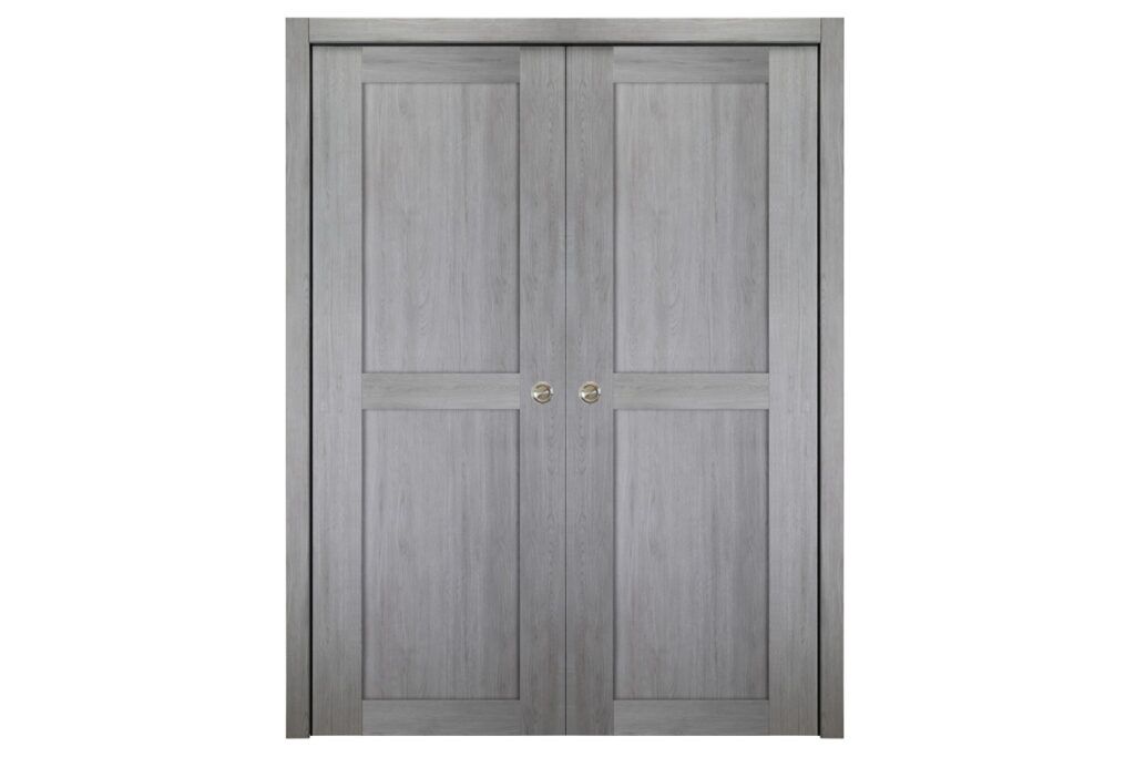 Nova Italia Stile 2 Lite Light Grey Laminate Interior Door - Double Pocket