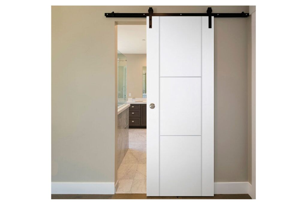 Nova Italia Stile 2H Alaskan White Laminate Interior Door - Barn Door