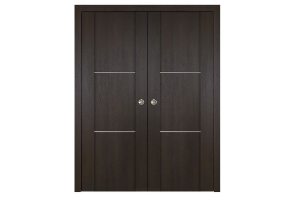 Nova Italia Stile 2H Premium Wenge Laminate Interior Door - Double Pocket