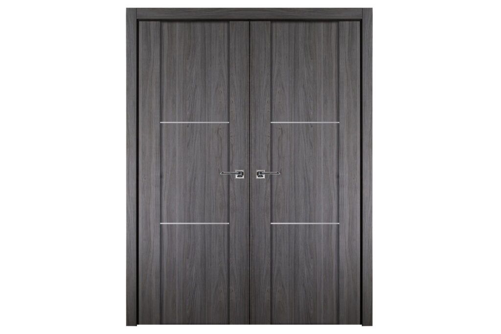 Nova Italia Stile 2H Swiss Elm Laminate Interior Door - Double Door