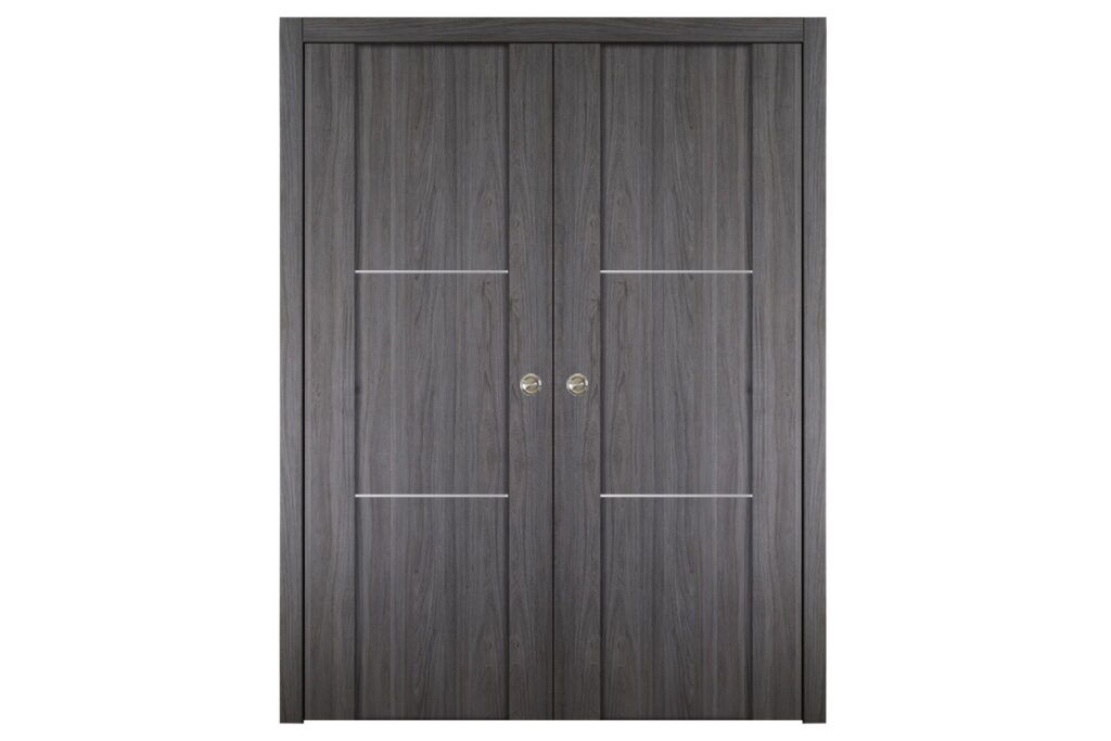 Nova Italia Stile 2H Swiss Elm Laminate Interior Door - Double Pocket
