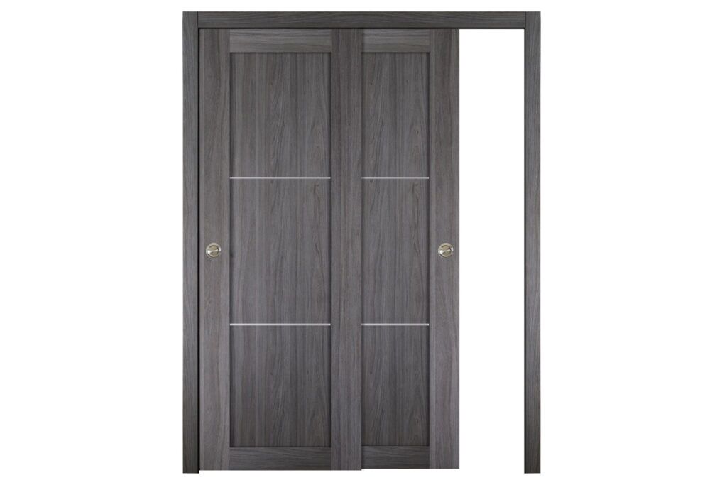 Nova Italia Stile 2H Swiss Elm Laminate Interior Door - Bypass Door