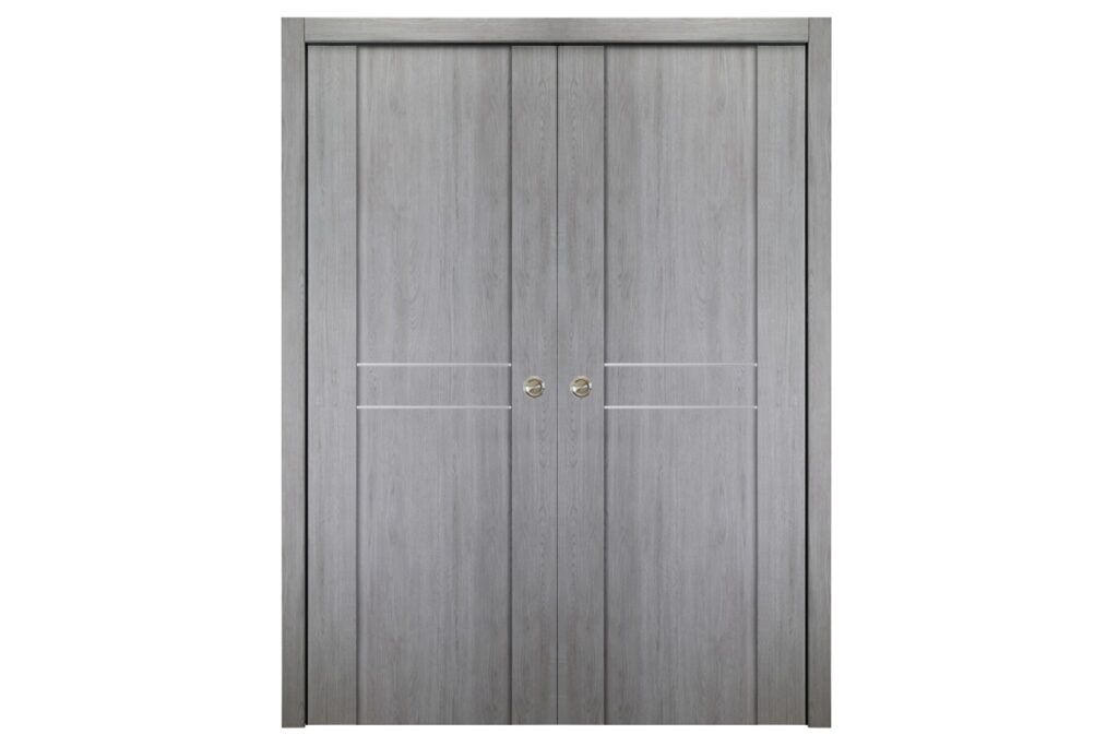 Nova Italia Stile 2HC Light Grey Laminate Interior Door - Double Pocket
