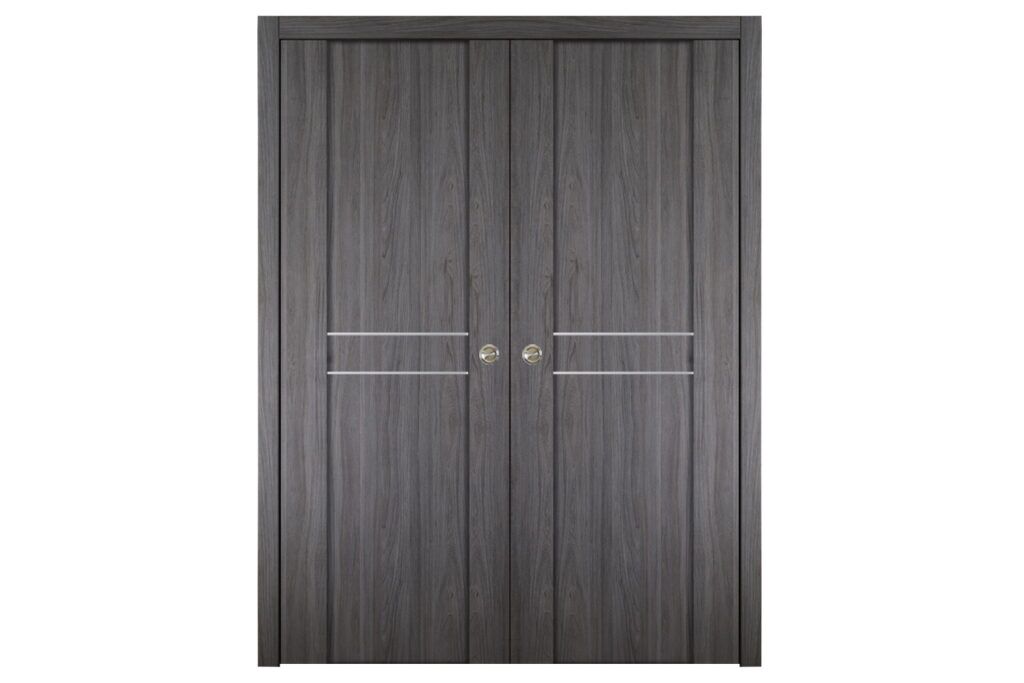 Nova Italia Stile 2HC Swiss Elm Laminate Interior Door - Double Pocket