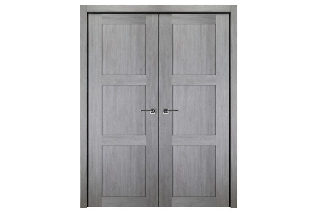 Nova Italia Stile 3 Lite Light Grey Laminate Interior Door - Double Door