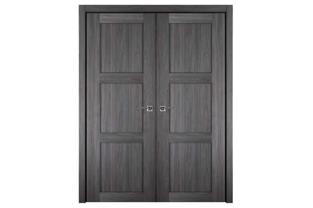 Nova Italia Stile 3 Lite Swiss Elm Laminate Interior Door - Double Door