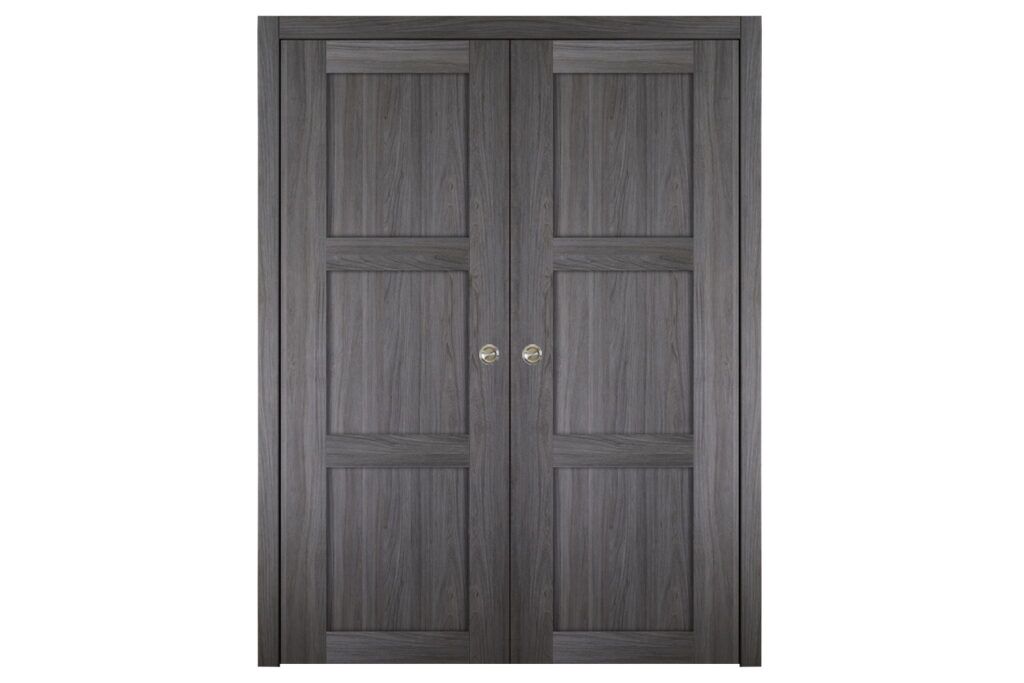Nova Italia Stile 3 Lite Swiss Elm Laminate Interior Door - Double Pocket
