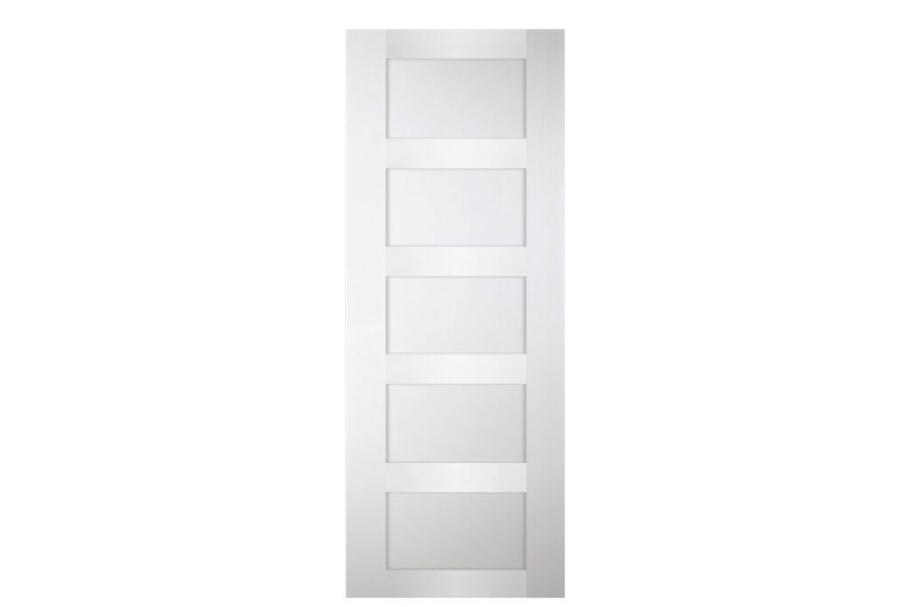 Nova Italia Stile 5 Lite Alaskan White Laminate Interior Door - Slab