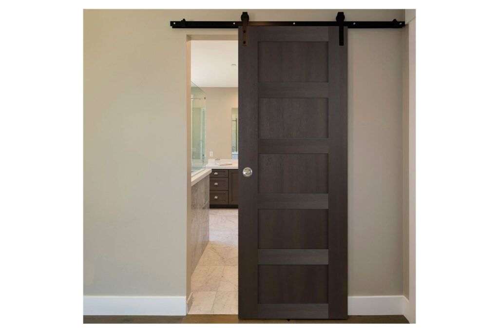 Nova Italia Stile 5 Lite Premium Wenge Laminate Interior Door - Barn Door