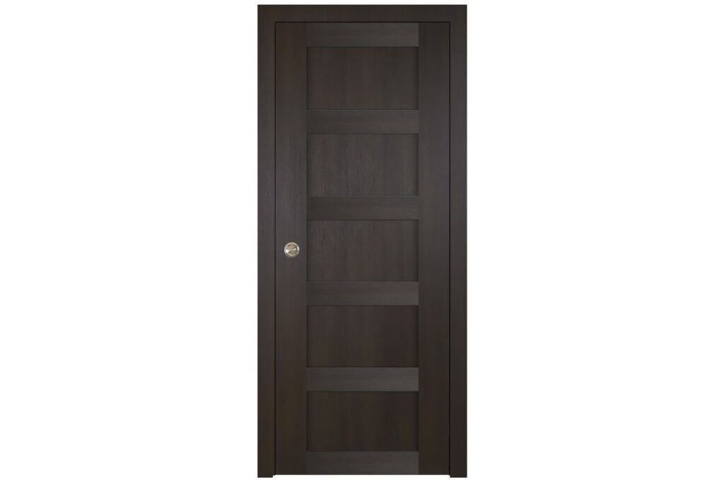 Nova Italia Stile 5 Lite Premium Wenge Laminate Interior Door - Single Pocket