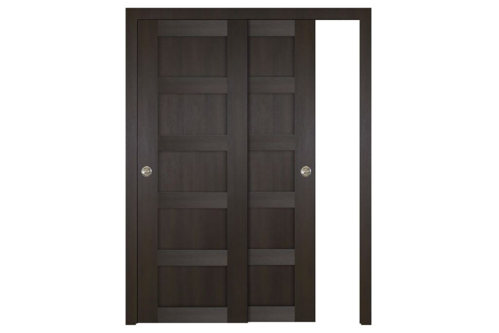 Nova Italia Stile 5 Lite Premium Wenge Laminate Interior Door - Bypass Door