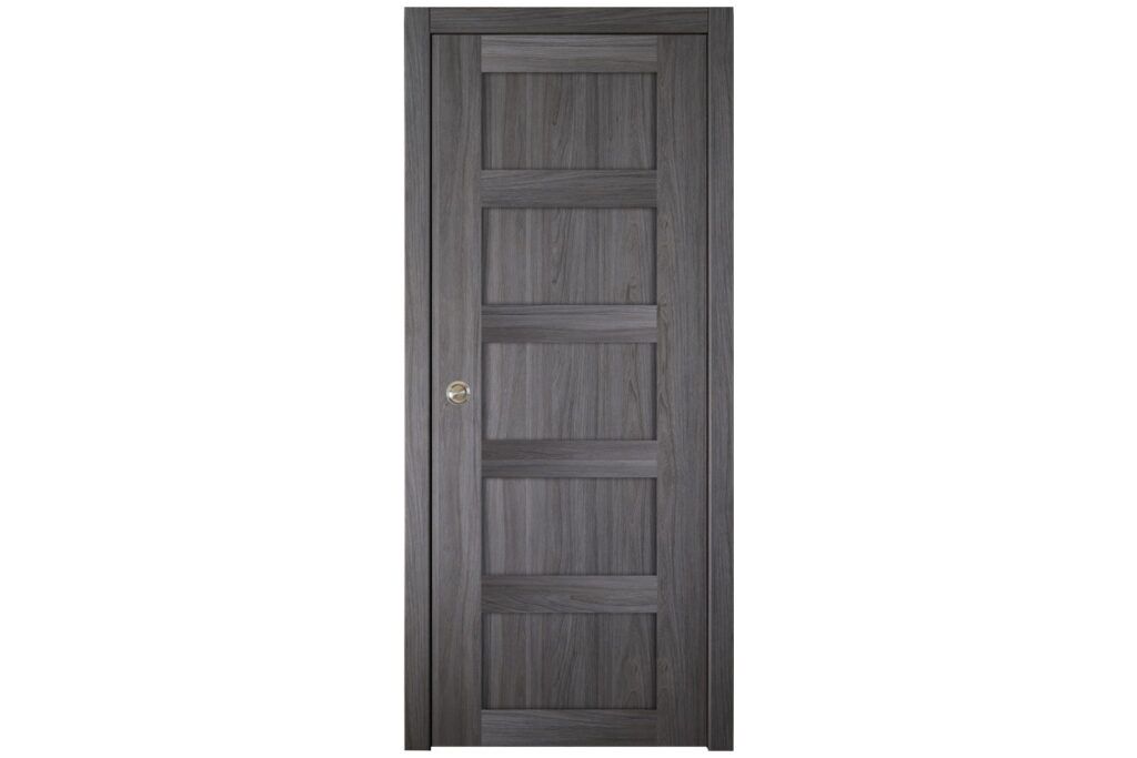 Nova Italia Stile 5 Lite Swiss Elm Laminate Interior Door - Single Pocket
