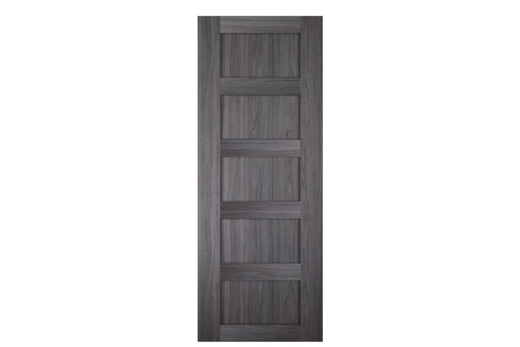 Nova Italia Stile 5 Lite Swiss Elm Laminate Interior Door - Slab