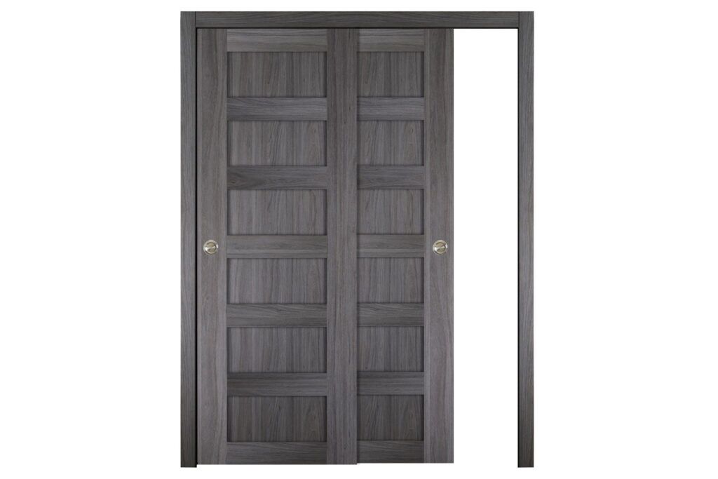 Nova Italia Stile 6 Lite Swiss Elm Laminate Interior Door - Bypass Door