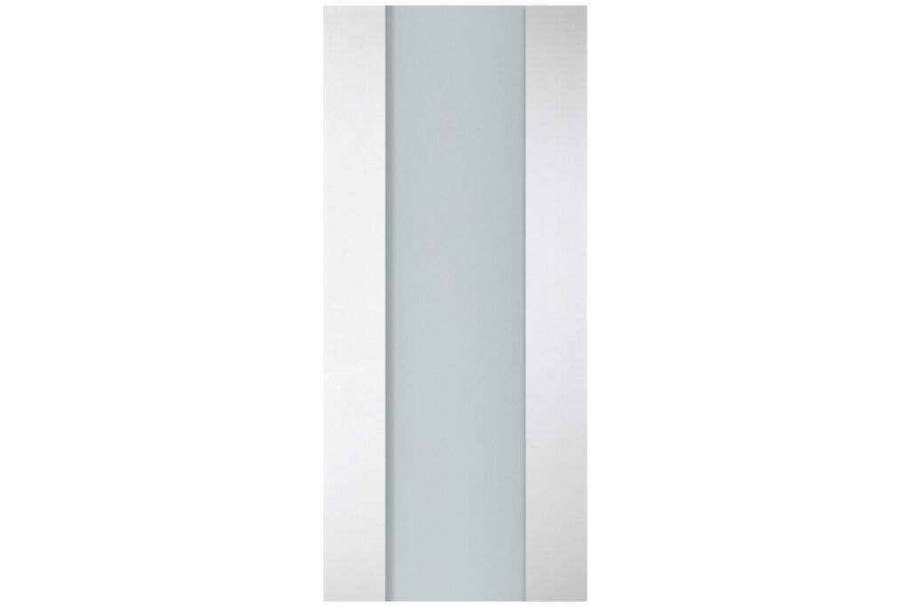 Nova Italia Vetro 01 Alaskan White Laminate Interior Door - Slab