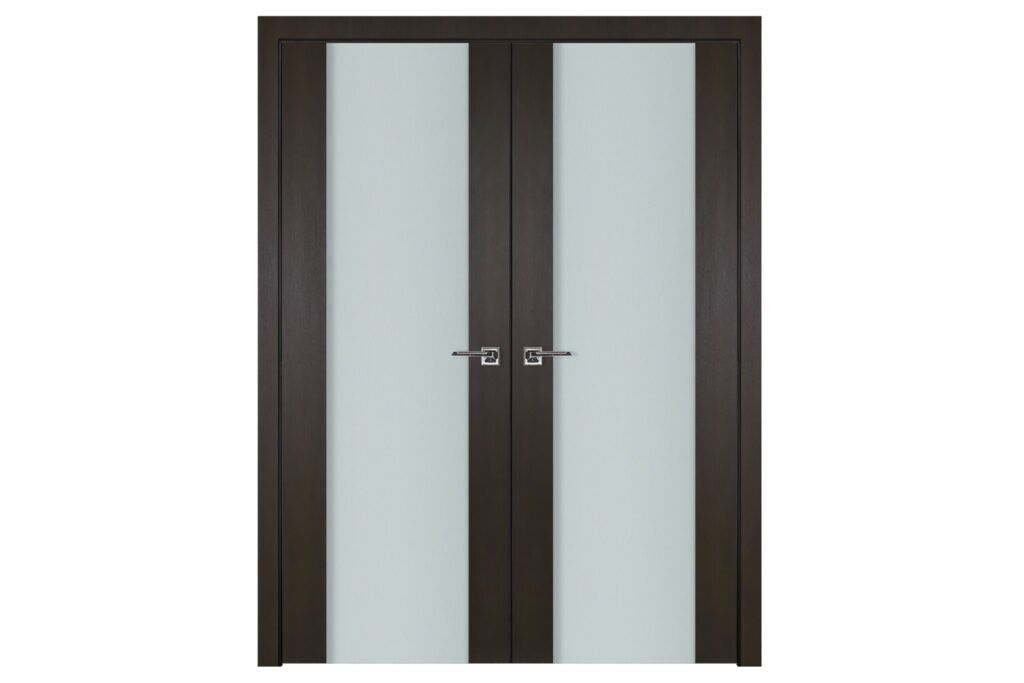 Nova Italia Vetro 01 Premium Wenge Laminate Interior Door - Double Door