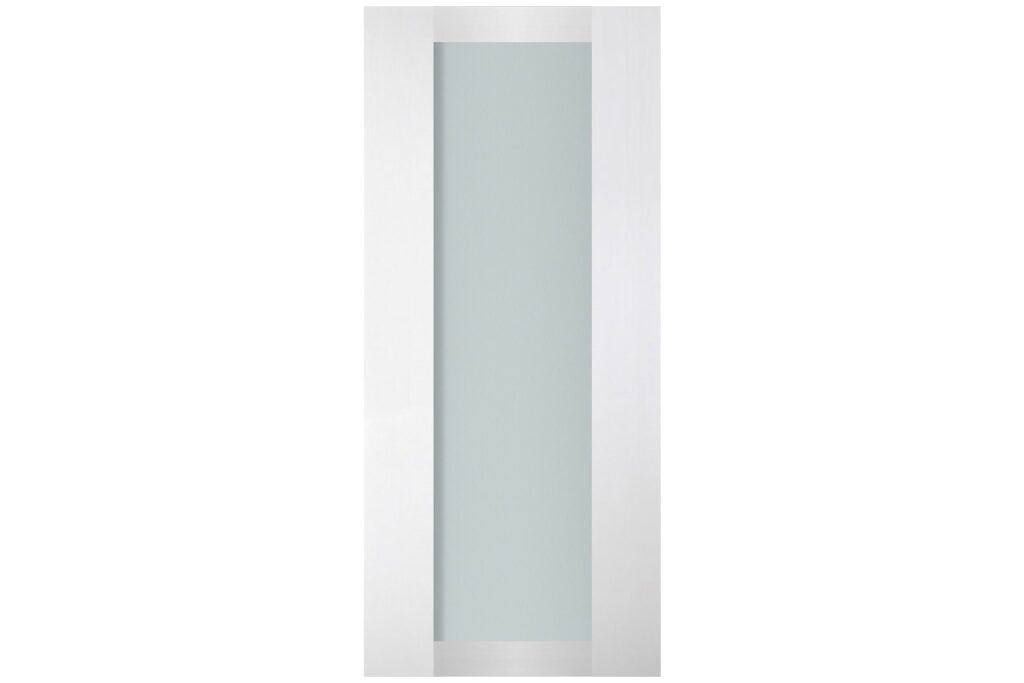 Nova Italia Vetro 1 Lite Alaskan White Laminate Interior Door - Slab