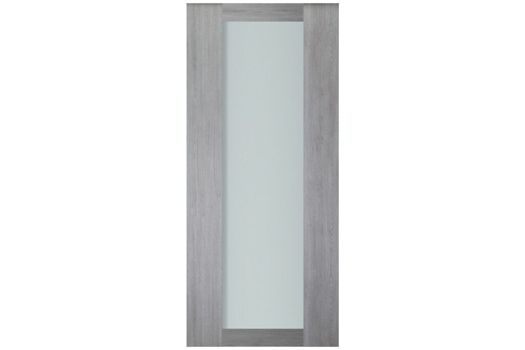 Nova Italia Vetro 1 Lite Light Grey Laminate Interior Door - Slab