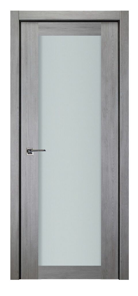 Nova Italia Vetro 1 Lite Light Grey Laminate Interior Door