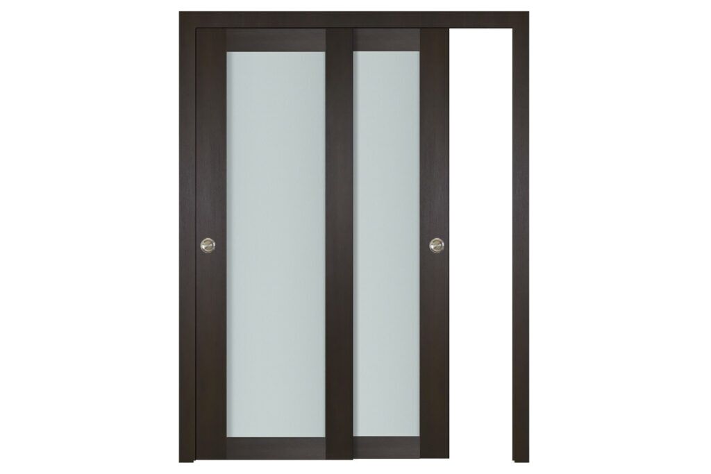 Nova Italia Vetro 1 Lite Premium Wenge Laminate Interior Door - Bypass Door
