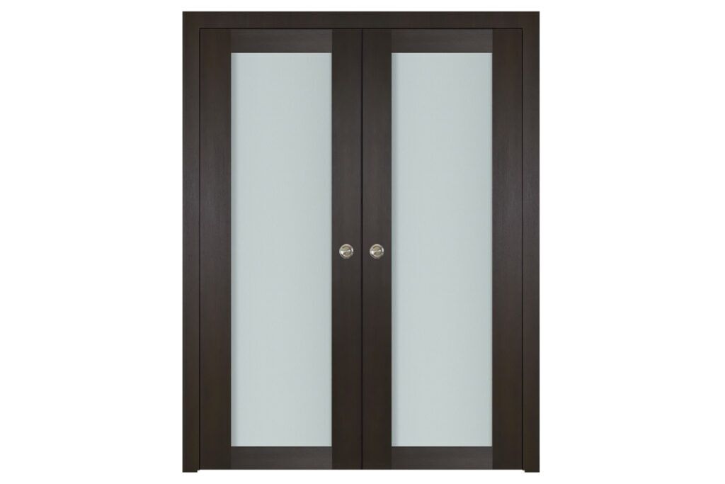 Nova Italia Vetro 1 Lite Premium Wenge Laminate Interior Door - Double Pocket