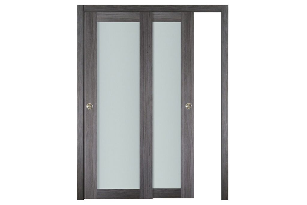 Nova Italia Vetro 1 Lite Swiss Elm Laminate Interior Door - Bypass Door