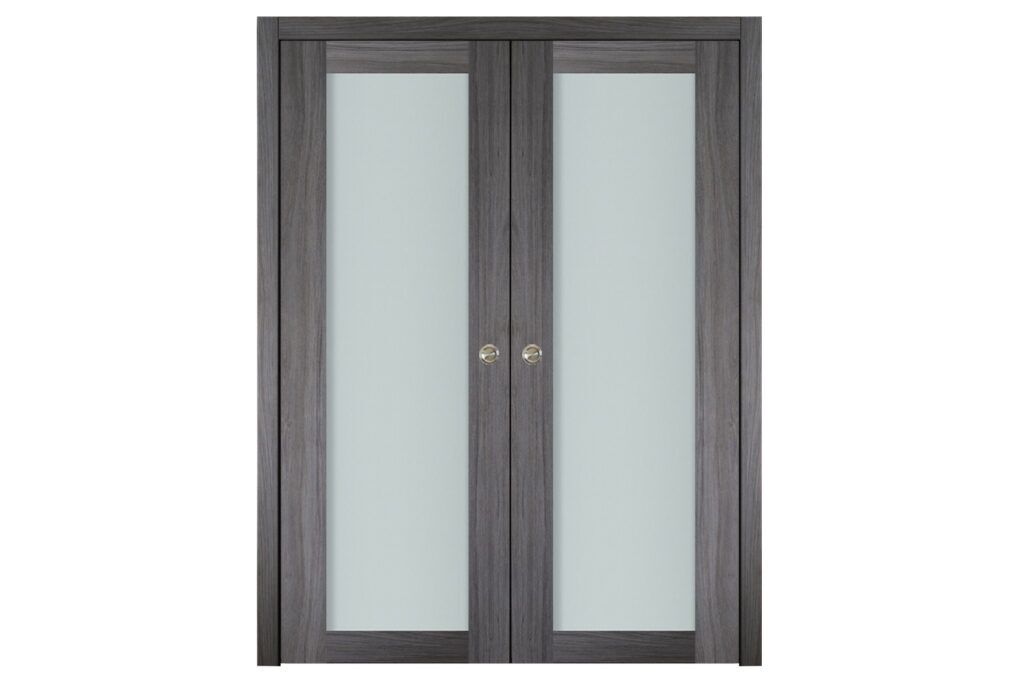 Nova Italia Vetro 1 Lite Swiss Elm Laminate Interior Door - Double Pocket