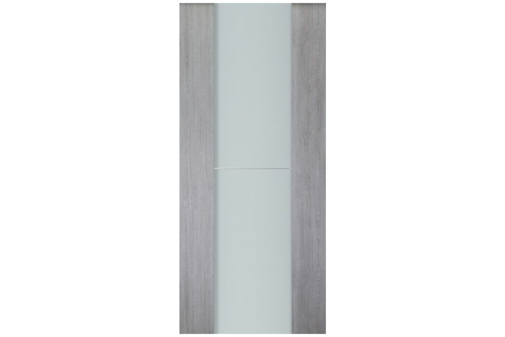 Nova Italia Vetro 1H Light Grey Laminate Interior Door - Slab