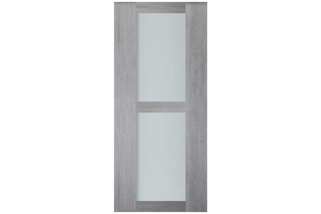 Nova Italia Vetro 2 Lite Light Grey Laminate Interior Door - Slab