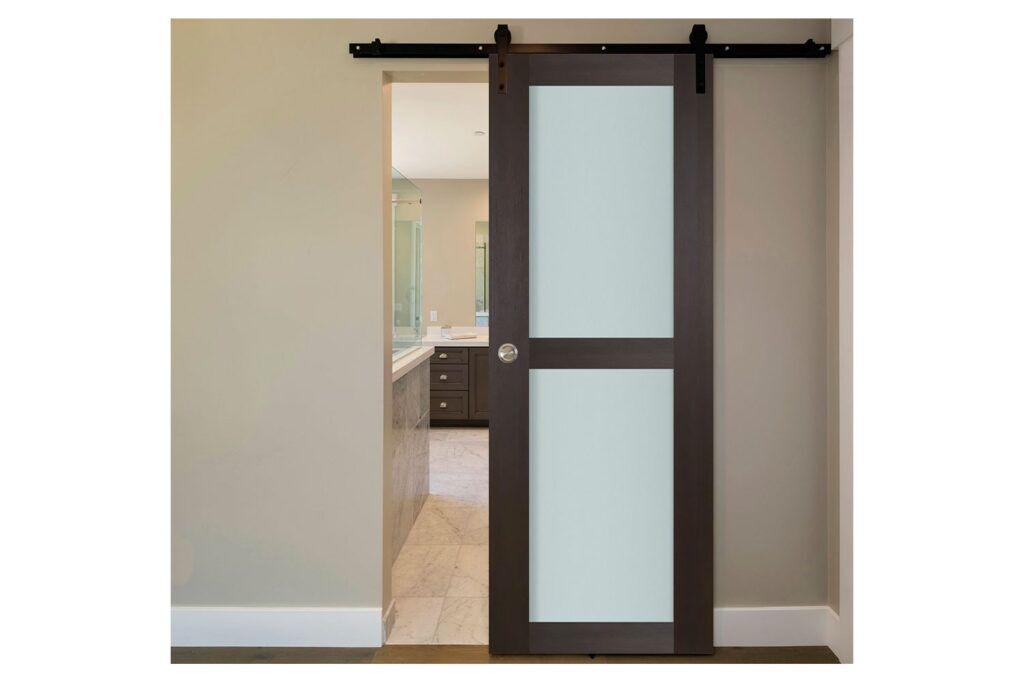 Nova Italia Vetro 2 Lite Premium Wenge Laminate Interior Door - Barn Door