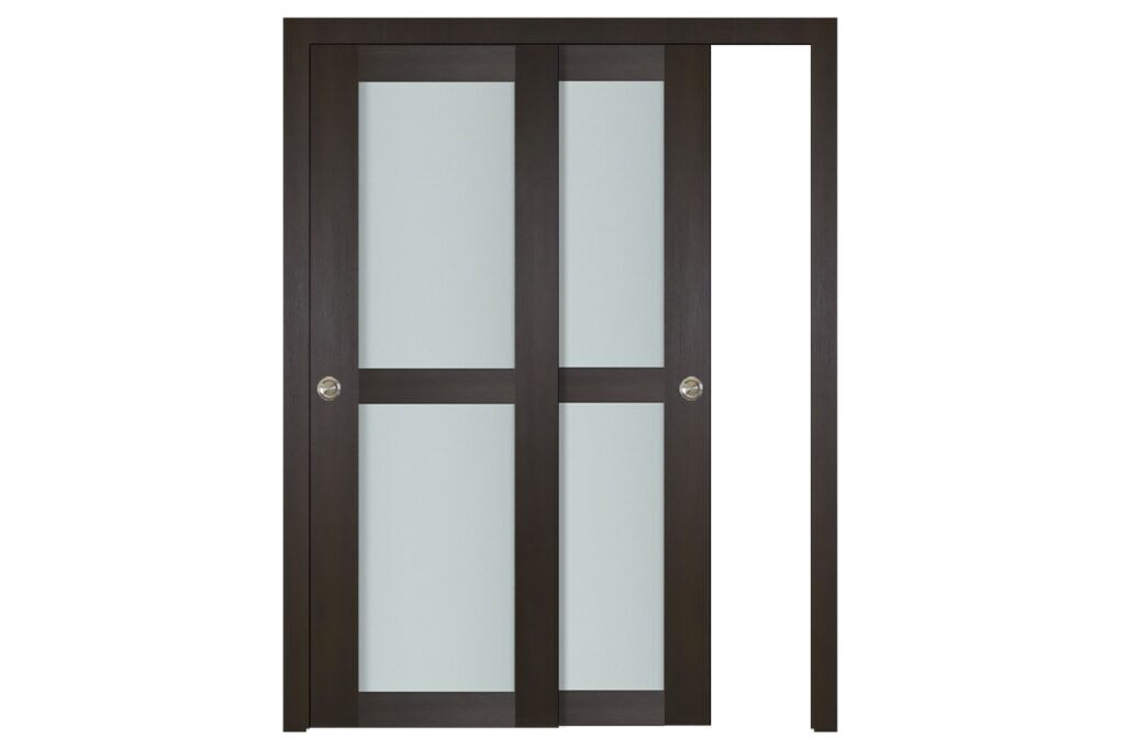 Nova Italia Vetro 2 Lite Premium Wenge Laminate Interior Door - Bypass Door