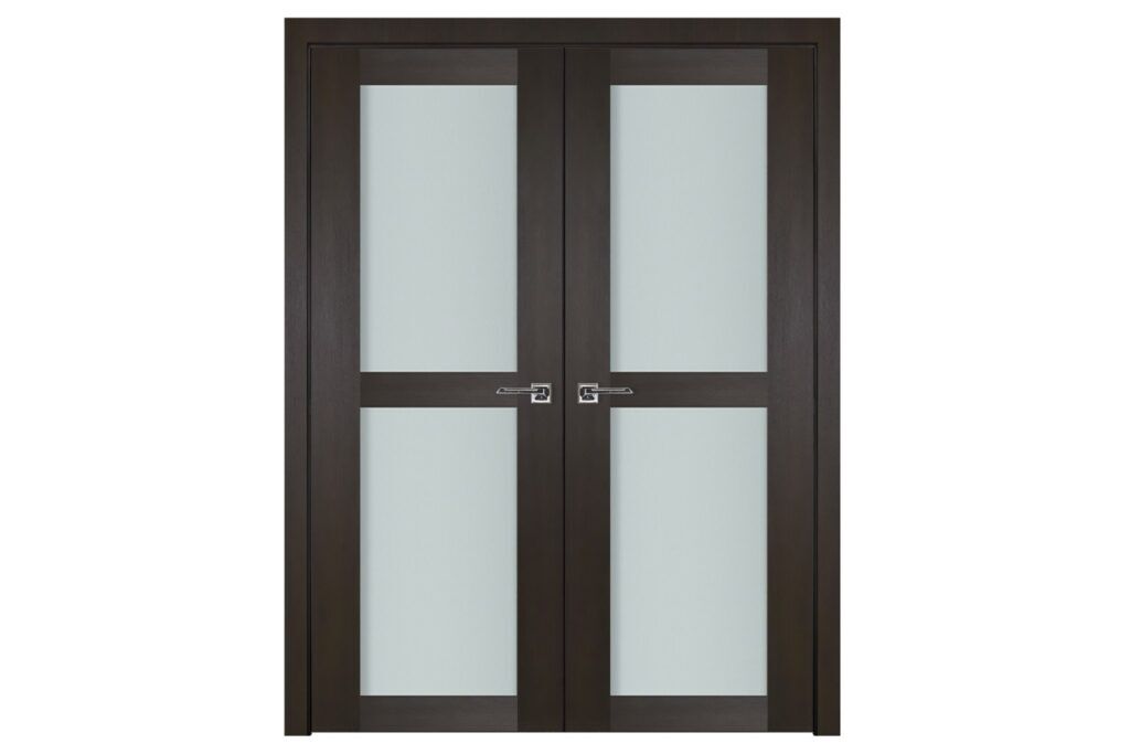 Nova Italia Vetro 2 Lite Premium Wenge Laminate Interior Door - Double Door
