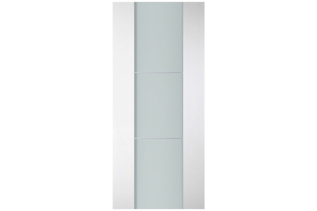 Nova Italia Vetro 2H Alaskan White Laminate Interior Door - Slab