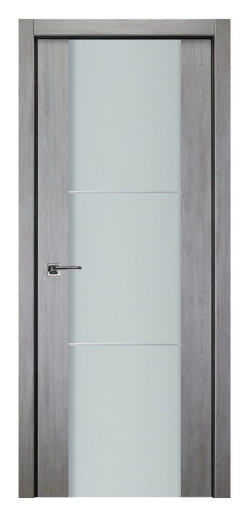 Nova Italia Vetro 2H Light Grey Laminate Interior Door
