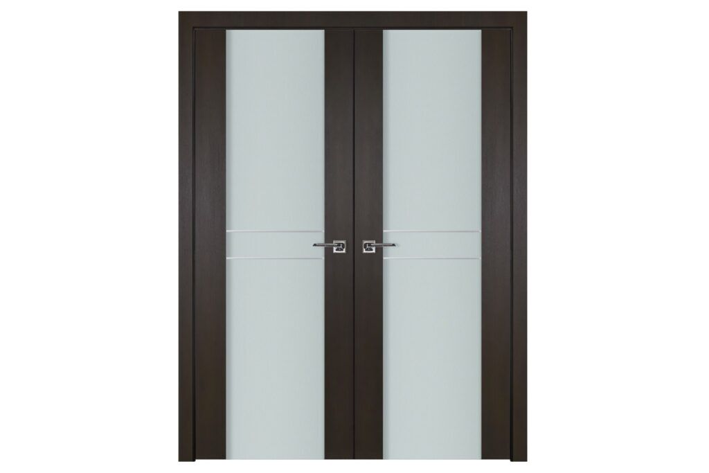 Nova Italia Vetro 2HC Premium Wenge Laminate Interior Door - Double Door