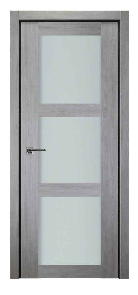 Nova Italia Vetro 3 Lite Light Grey Laminate Interior Door