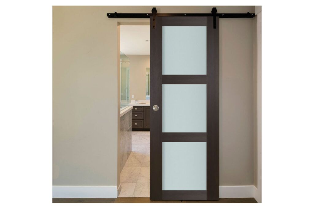 Nova Italia Vetro 3 Lite Premium Wenge Laminate Interior Door - Barn Door
