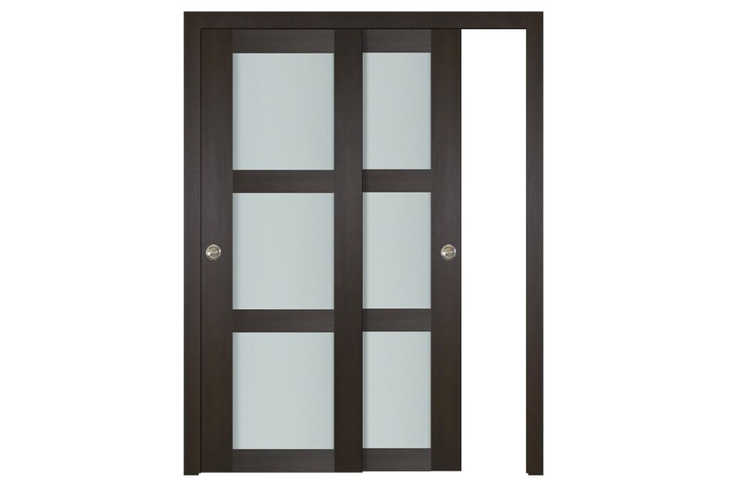 Nova Italia Vetro 3 Lite Premium Wenge Laminate Interior Door - Bypass Door