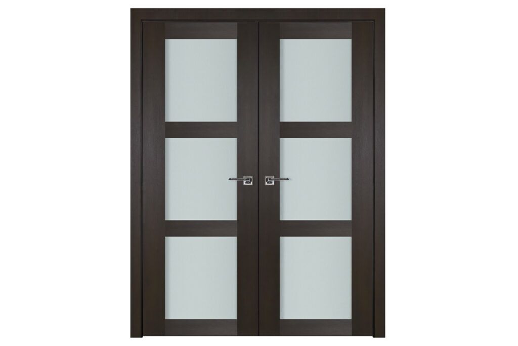 Nova Italia Vetro 3 Lite Premium Wenge Laminate Interior Door - Double Door